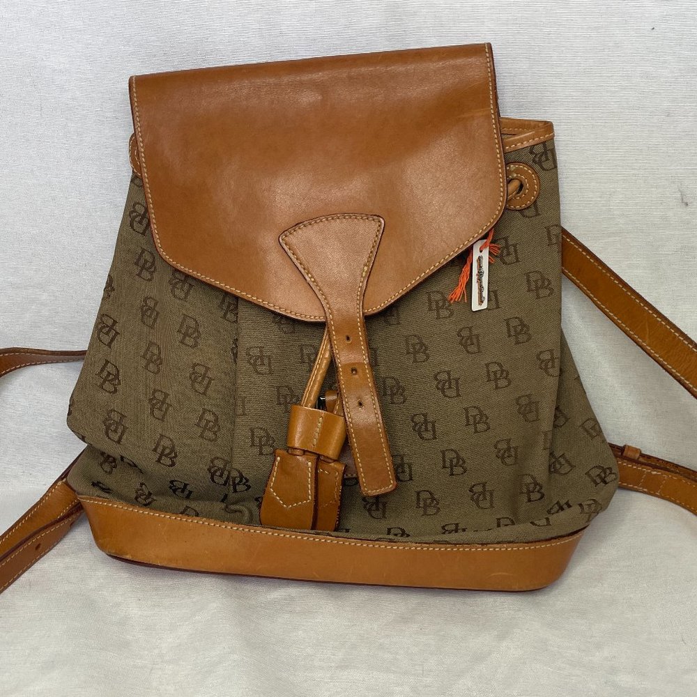 Vintage Dooney and Bourke monogram signature backpack